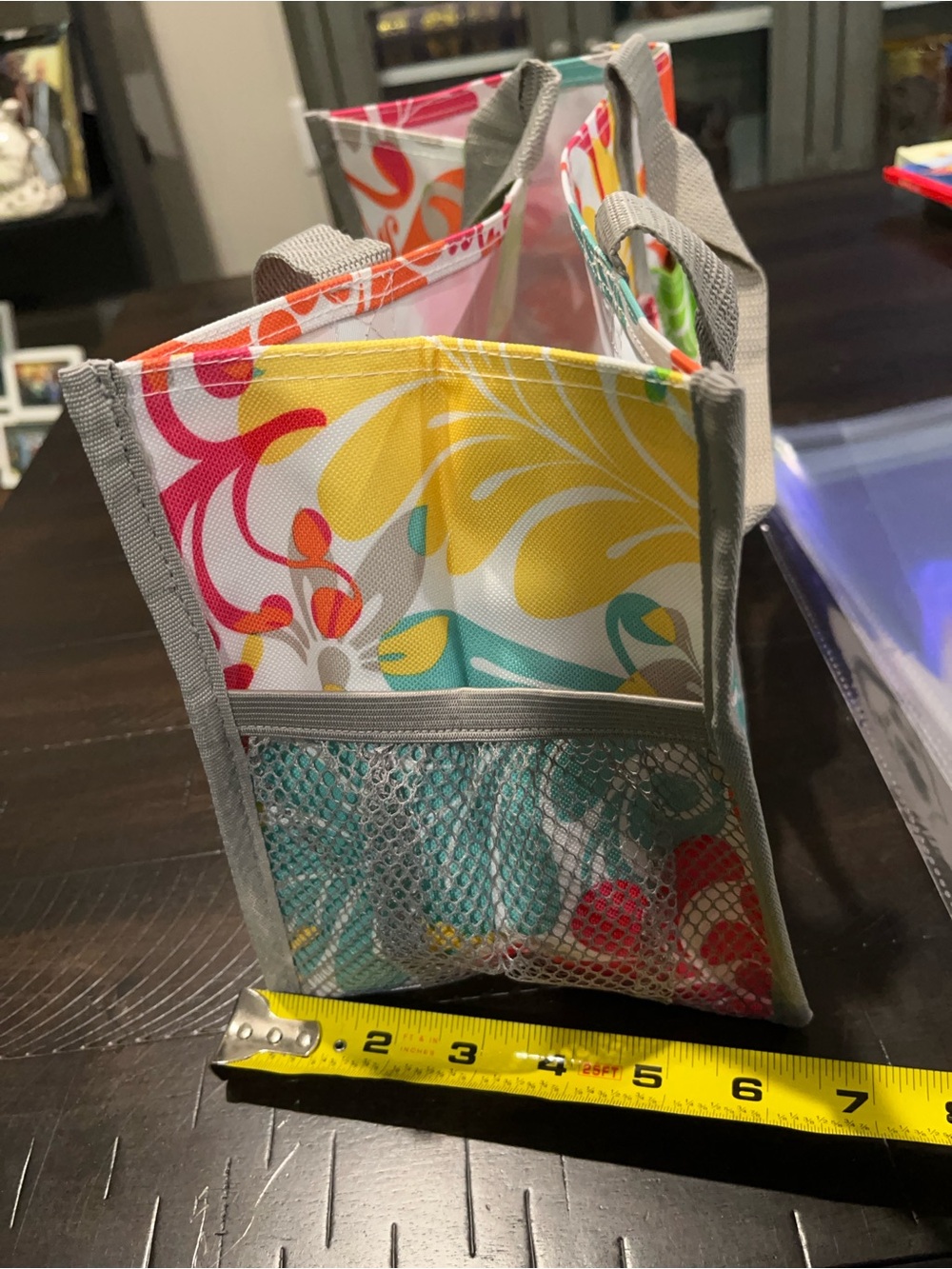 Thirty One Keep it Caddy Mini Organizers Picnic Storage Tote Island Damask 13” - Picture 5 of 9